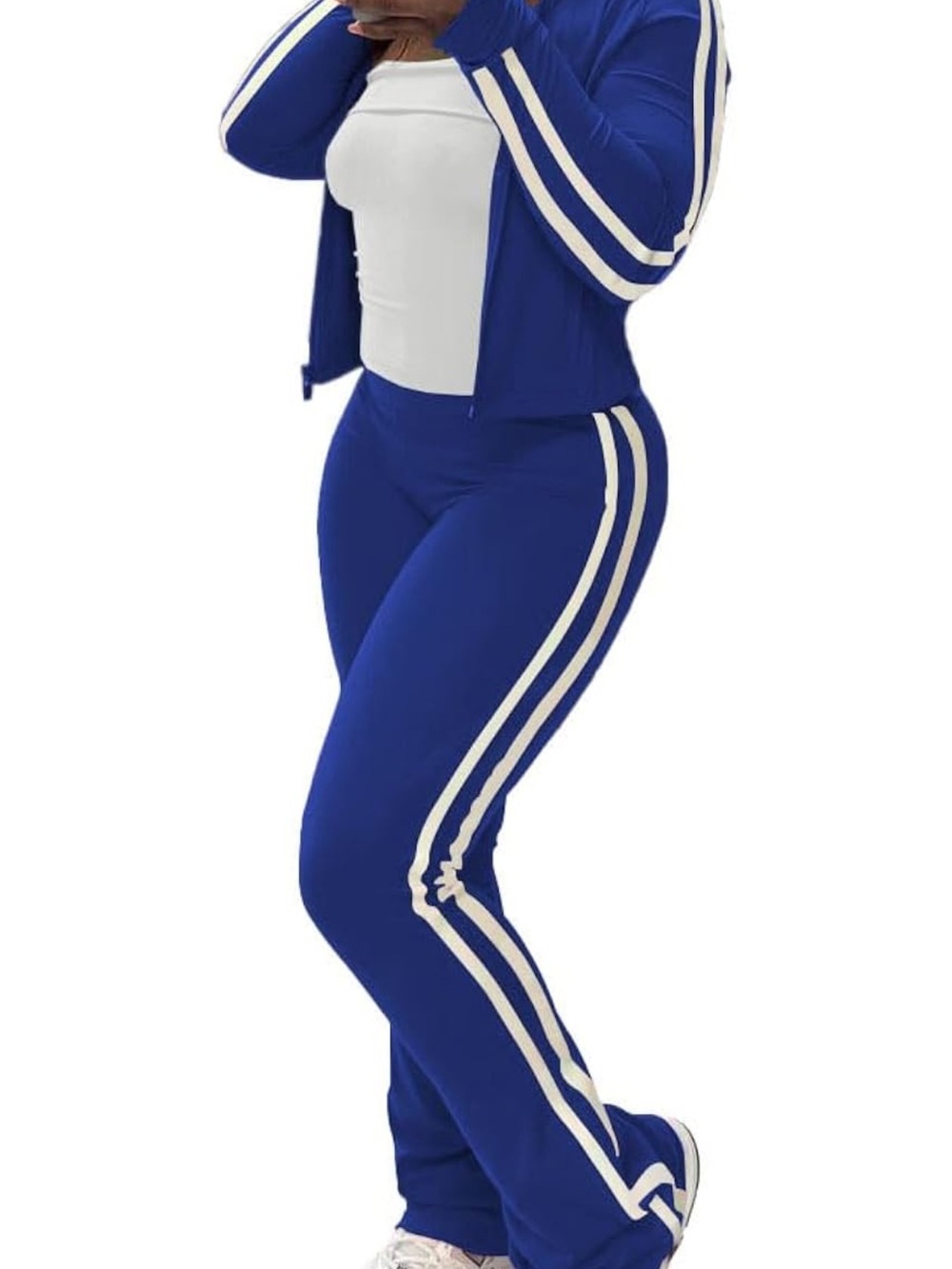 Women’s Royal Blue Active Stripe Track Pants